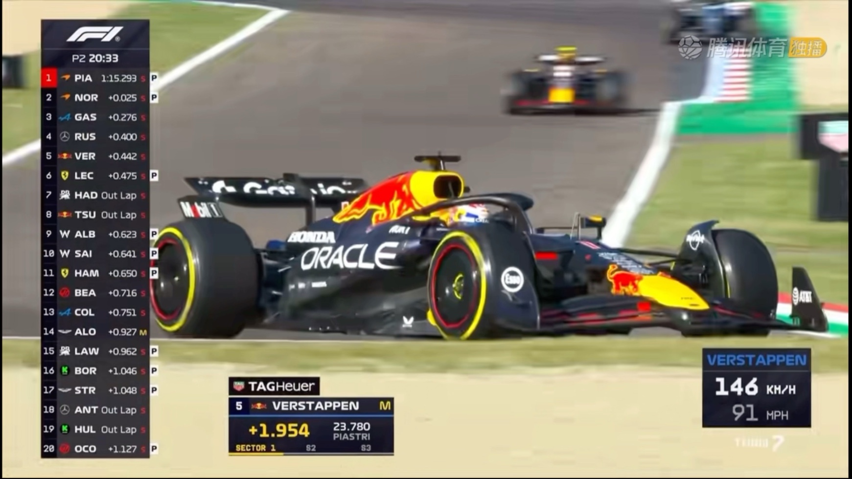 包含红牛二队逆转迈凯伦，维斯塔潘点燃赛场的词条